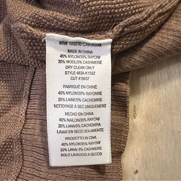 NWT Joie S Melantha Loose Cowl Neck Brown Oversized Sweater - Picture 4 of 6